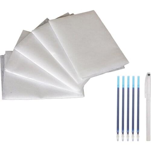 5 Pieces Water Soluble Embroidery Stabilizer with Pen for Machine Embroidery
