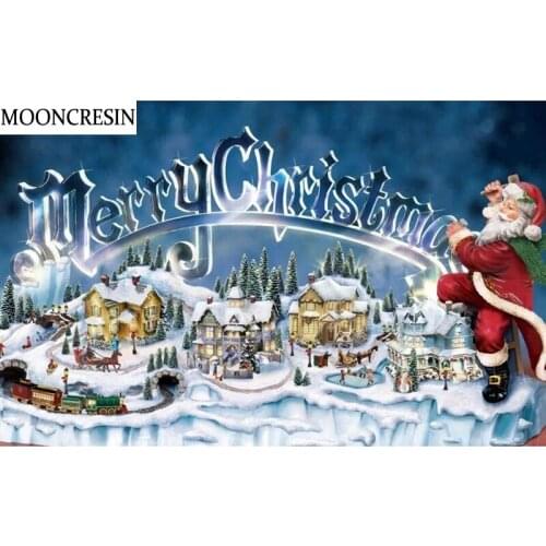 5D Diy Diamond Painting Full Square Scenery Embroidery Mosaic Diamond Cross Stitch Picture Rhinestone Christmas Decoration Home