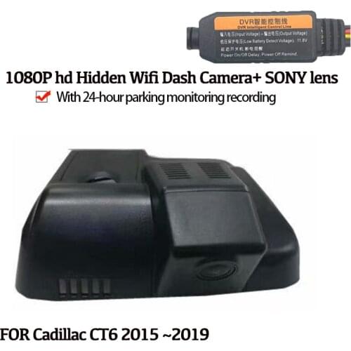 Car Hidden HD 1080P Wifi Recorder Dash Cam Camera For Cadillac CT6 2015 2016 2017 2018 2019 Novatek 96658 High quality + SONY