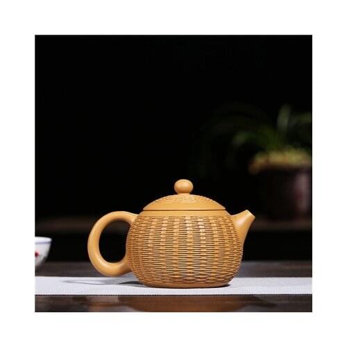Large capacity 320ml Yixing tea pot purple clay Xishi teapot Authentic Handmade Teaware Chinese oolong tea kettle gifts