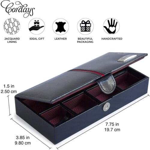 Cordays - 8 Grid Stud Case Travel Cufflink Box