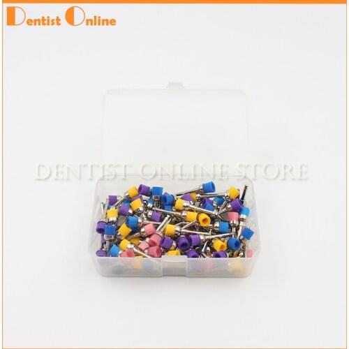 100pc/box Colorful Dental Prophy Polishing Brushes Cup Type Latch Type Junior Nylon Materials