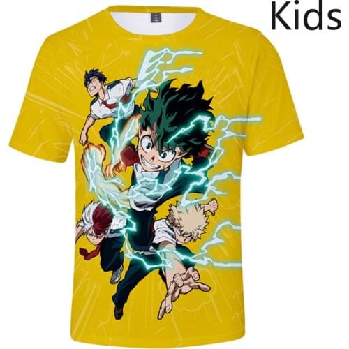 Kids T-shirt Boku No Hero Academia T Shirt for Child Boy Girl Tshirt Anime Clothes My Hero Academy Tee Tops Teenage Clothing