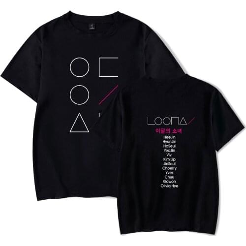 KPOP LOONA T Shirt Hip Hop Style 2020 New Summer T-Shirt Streetwear Harajuku Tshirt Short Sleeve Cotton Tops Tee Brand Clothes