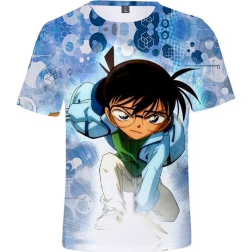 Fashion Anime T-shirt Detective Conan 3D Printed Men Women Casual O-Neck Short Sleeve Streetwear Tshirt Trendy Hip Hop Tees