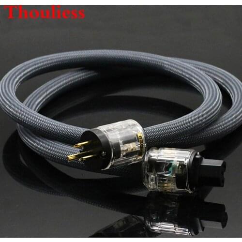 Thouliess HIFI 400 Signature Version US/EU Power Cord Cable Pure Copper Audio Power cable with P-029/P-029E Power Plug Connector