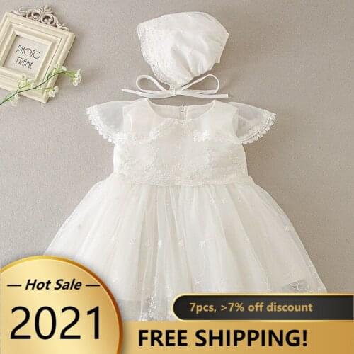 Lovely Flower Girl Dresses Baptismal Baby Girl Communion Birthday Dresses Princess Ball Gown Pagea Flower Christening Dress