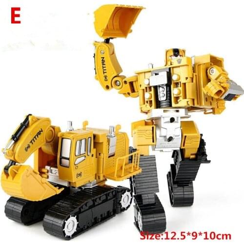 Hot sale Engineering Transformation Car Toy 2 in 1 Metal Alloy Construction Vehicle Truck Assembly Robot Car Kid Toys Boys Gift