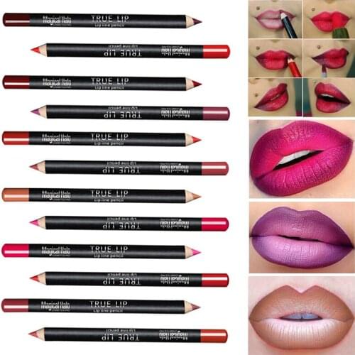 Matte Lip Liner Set Lipliner Pencil Waterproof 12pcs Brand Professional Lips Contouring Long Lasting Makeup