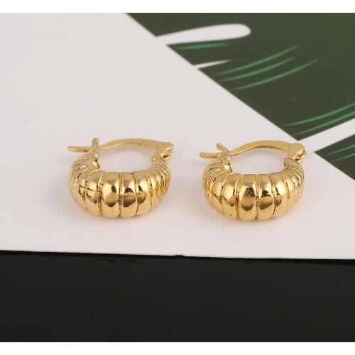 Fashion Simple Elegant Earrings Gold Color Round Hoop Earrings Trendy Women Jewelry
