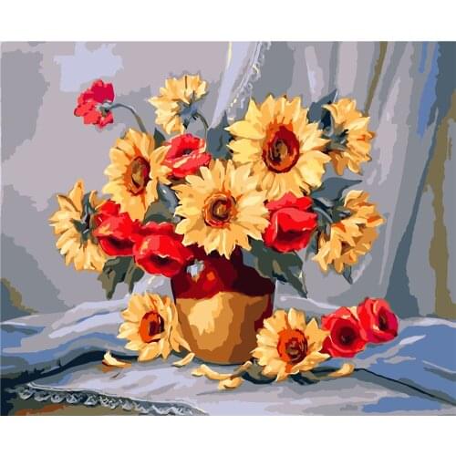 Sunshine Love Paint By Numbers Kits For Adult Diy Canvas Painting For Adults Beginner No Frame Picture Color By Numbers
