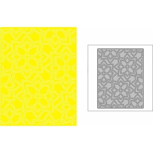 New DIY Dotted Layer Flower Background Panel 2021 Metal Cutting Dies for Scrapbooking and Card Making Embossing Craft No Stamps