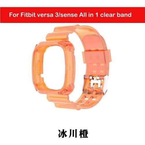 New arrival Transparent Waterproof Strap for Fitbit Versa 3 Lite Silicone Transparent for Fitbit sense Wristband