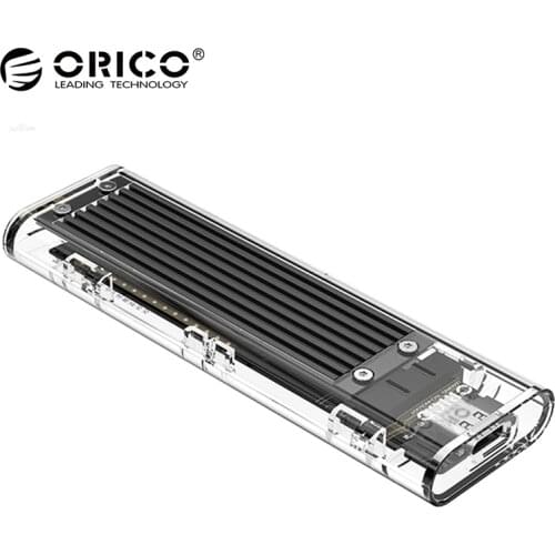 ORICO M2 SSD Case M.2 NGFF to USB 3.1 Type C Transparent Hard Drive Enclosure SSD Enclosure For m.2 NGFF SATA B Key SSD Disk Box