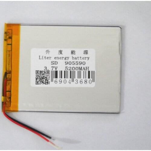 Polymer manufacturers direct marketing 905590 3.7V 5200mAh large capacity mobile power supply lithium battery