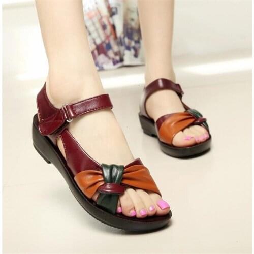 New Large size Flat Sandals Peep Toe Women Sandals Summer Beach Classic Sandals Women Shoes Vintage Ladies Slippers