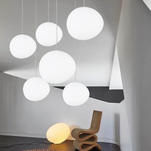 Modern Glass Pendant Lights Italy Hanging Lamp Led Irregular Pendant Lamp Dining Room Kitchen Loft Light Fixture