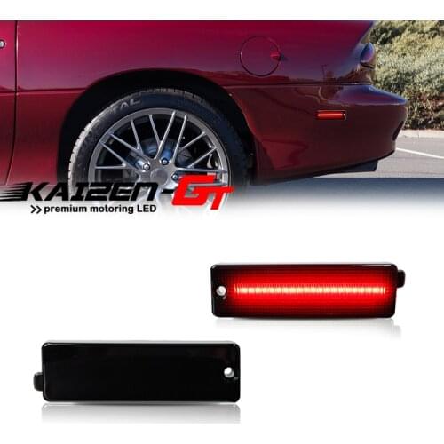 Smoked Lens Red / White LED Rear Bumper Side Marker Signal Lights For 1993-2002 Chevy Camaro Driving Lights /Parking Lights 12V