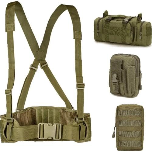 Tactical Molle belt army military custom 1000D nylon belt mens suitable combat girdle EAS H-shaped adjustable soft padded