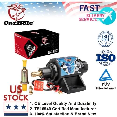 Universal Electric Fuel Pump 12V Gas Diesel Inline Pump 35 GPH 5-9PSI Inlet and outlet size is 5/16 inch