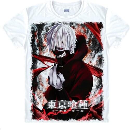 Tokyo Guru T-Shirt Counter Ghoul Shirt couple T-shirts Anime characters Kawaii/Cute Quick Drying Casual white summer T-Shirts a