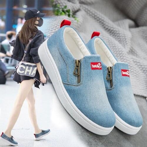 2020 Spring Autumn Flat Shoes For Women Denim Flat Platform Classic Fashion Flat Casual Shoes Sneakers Zapatos De Mujer