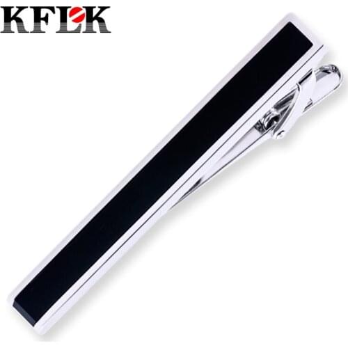 KFLK brand black tie clip high-quality wedding gift tie clip set 2020 new products free shipping