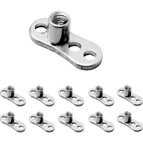 10piece G23 Titanium Dermal Base Piercing Accessories for Dermal Anchor Body Jewelry