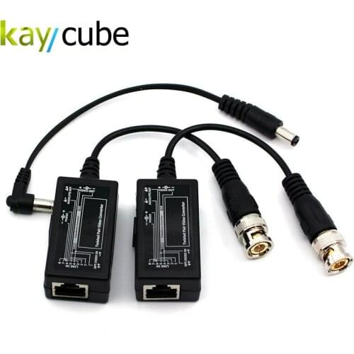 2Pairs Monitor Network Monitoring Camera Ahd/Cvi/Tvi Hd Coaxial Twisted Passive Power Video Balun Hd Utp Video Balun