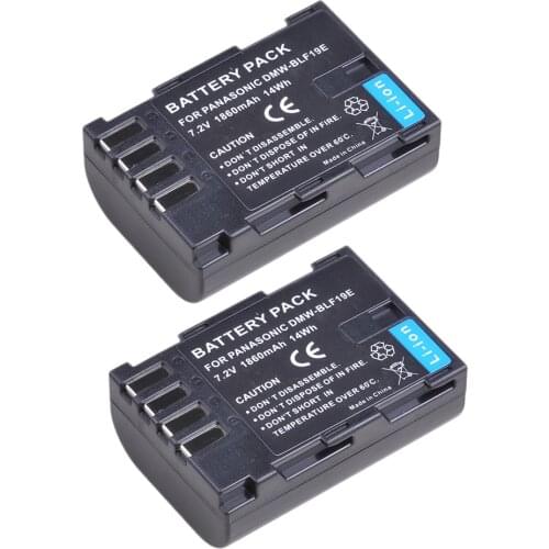 2pcs DMW-BLF19, DMW-BLF19E, DMW-BLF19PP Battery for Panasonic Lumix DC-G9, DC-GH5, DMC-GH3, DMC-GH3K, DMC-GH4, DMC-GH4K Camera