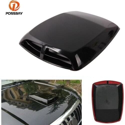 POSSBAY Car Air Vent Fender Cover Hole Intake Duct Flow Grille Decoration Black Front Bumper Hood Sticker Universal for VW Audi