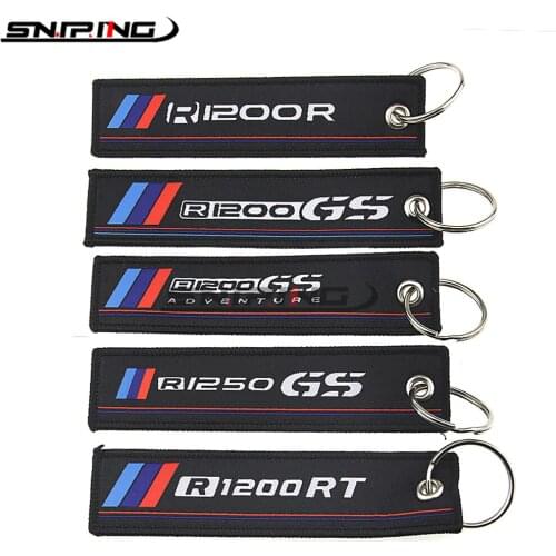 Motorcycle keychain pendant For BMW R1200R R1200GS R1200RT R1250GS R1200GS ADVENTURE badge embroidery key ring