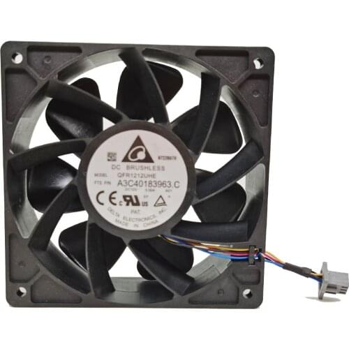 For delta QFR1212UHE A3C40183963. C DC 12V 5.00A 12CM Cooling fan 120X120X38MM Ant S7 S9 Shenma L3 COOER