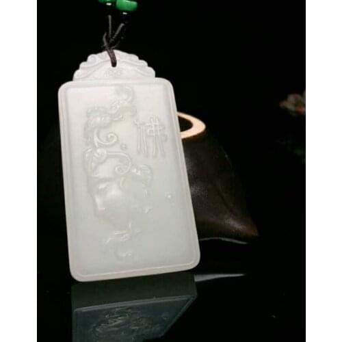 H54#Exquisite Hetian jade auspicious Buddha Pendant