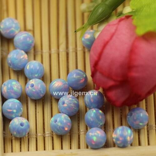 50pcs/bag )Synthetic Opal Loose Different Colors Full Drilled 3mm Round Ball Opal Beads