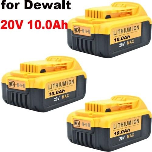 20V 10Ah Lithium Battery for DeWalt power Tools DCB184 DCB200 rechargeable electric tool set 20Volt 20 v 10000mah Battery