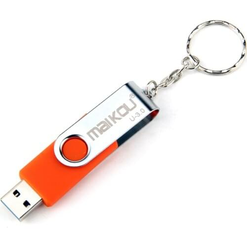 Maikou UK204 USB3.0 64GB height 360 degree rotating U disk with keychain(64GB)