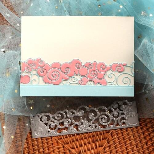 DUOFEN METAL CUTTING DIES Asian traditional cloudy border stencil DIY Scrapbook Paper Album 2021 new