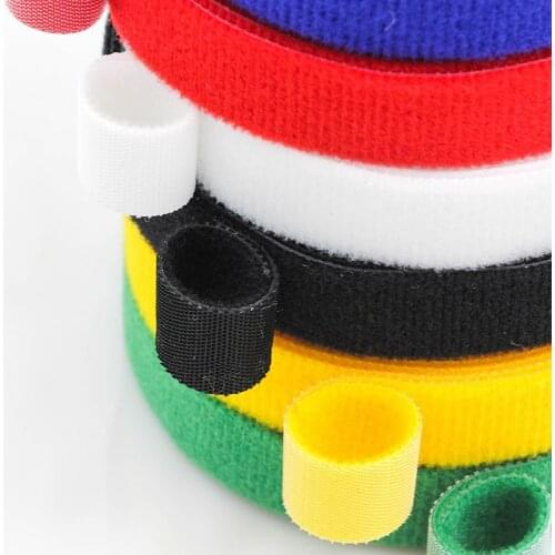 5Meters/Roll 10/15/20mm Reusable Velcros Adhesive Fastener Tape Strong Hooks and Loops Cable Ties Curtain Nylon Fastener