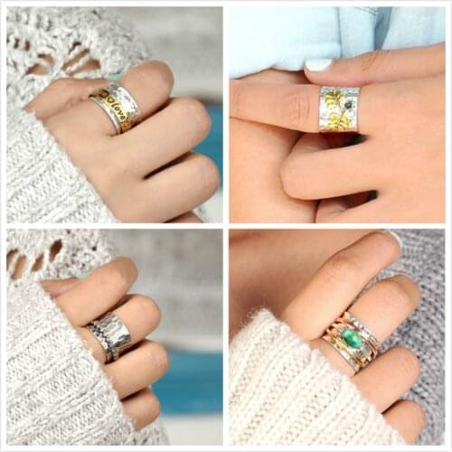 Fashion Bohemian Couple Ring Dragonfly Butterfly Bee Vintage Silver Insect Rings for Women Men Gift Jewelry 19 Style anillos