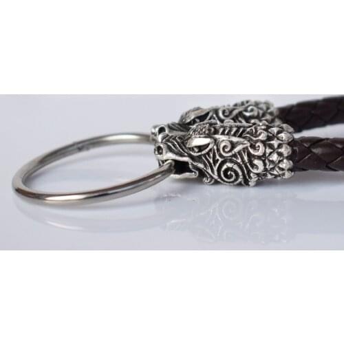 Animal Dragon Lion Wolf Head Necklace Rope Heavy Men Jewelry Necklace