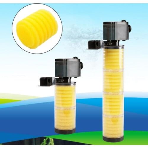 Portable Lightable Aquarium Mini Sponges Filter Parts for Small Pump Pond Fish Tank Filtration Accessories