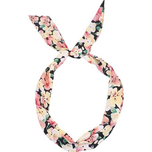 Paisley Rockabilly Wired Headband Polka Dot Tartan Retro Scarf Wire Hair Band Резинки Для Волос Hair Accessories Бандана