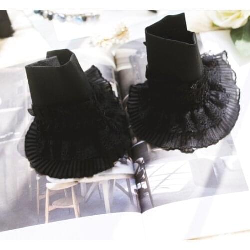 Retro Detachable Sleeve Fake Cuffs Multi Layer Ruffles Lace Patchwork Lolita Princess Sweater Decorative Clothing Accessory