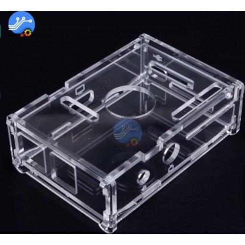 Transparent Clear Acrylic Case Shell Enclosure Computer Box Kit for Raspberry Pi