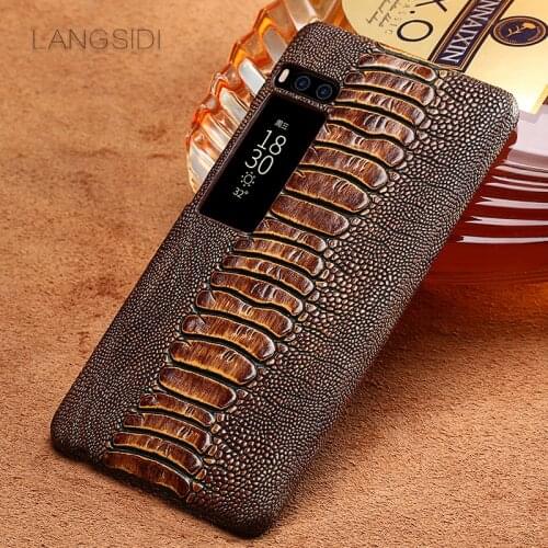 Luxury brand phone case ostrich foot grain half-wrapped phone case ForMeizu Pro 7 phone case handmade custom processing