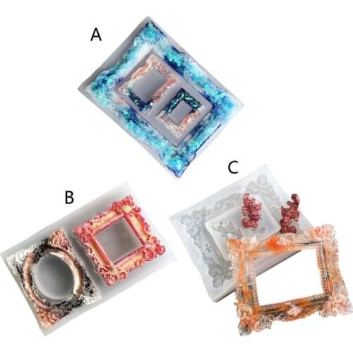 Handmade Photo Frame Resin Mold Silicone Picture Frame Fondant Candy Chocolate Mold Art Craft