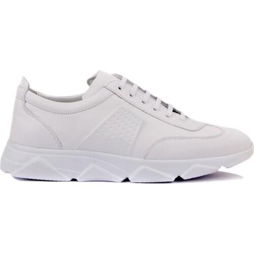 Sail-Lakers White Leather Men 'S Casual Shoes