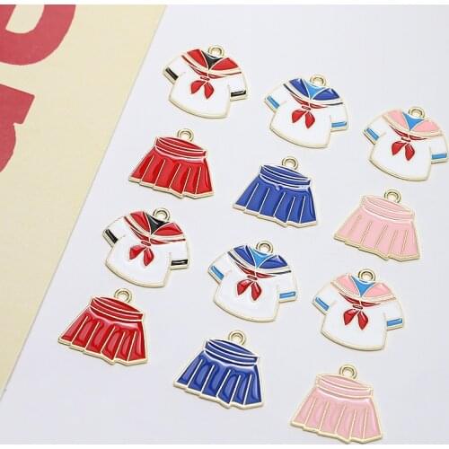 Zinc Alloy Enamel Charms Uniforms Charms 10pcs/lot For DIY Fashion Jewelry Making Finding Accessories