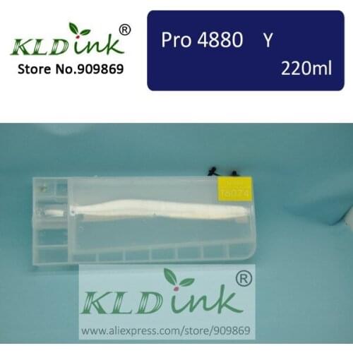 [KLD Ink] Compatible T6064 refillable ink cartridge for Stylus Pro 4880 Large Format Inkjet Printer ( 1 cartridge with chip)
